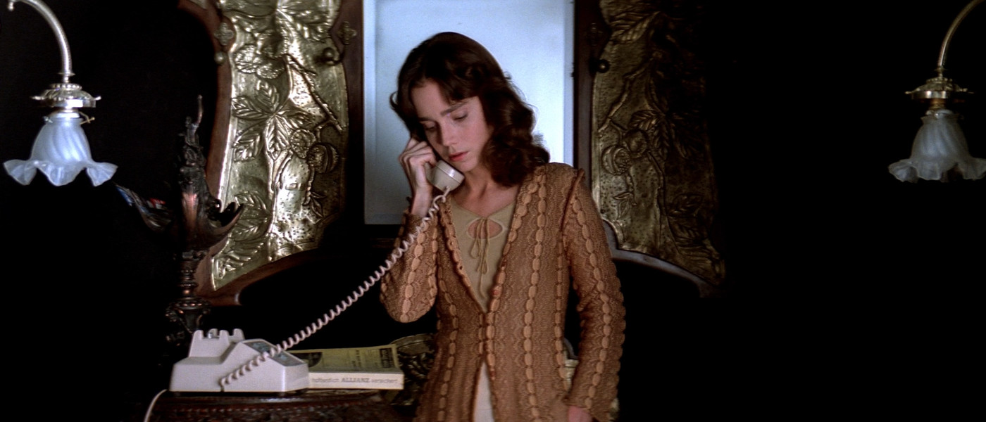 Black and gold scene from Suspiria