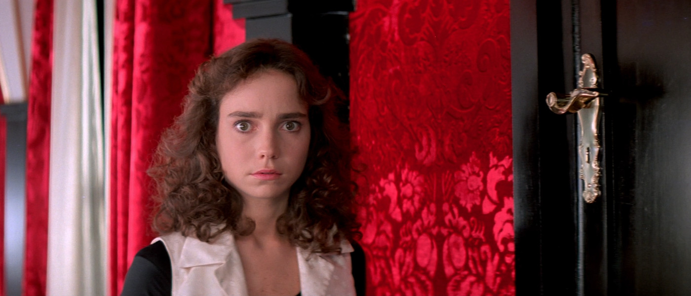 Red / black hallway scene from Suspiria