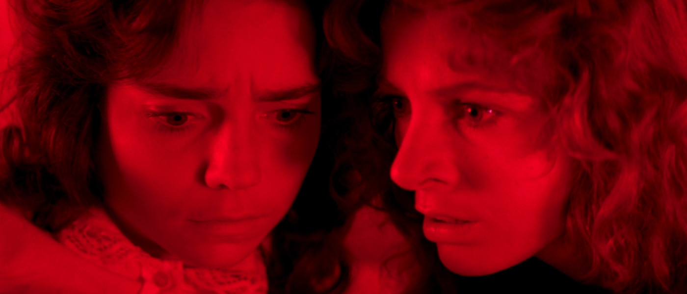 Red nighttime scene from Suspiria